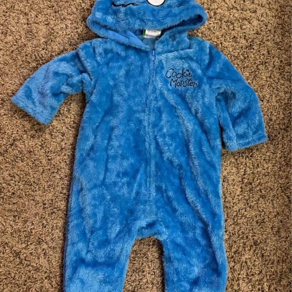 Blue Cookie Monster Kids One Piece